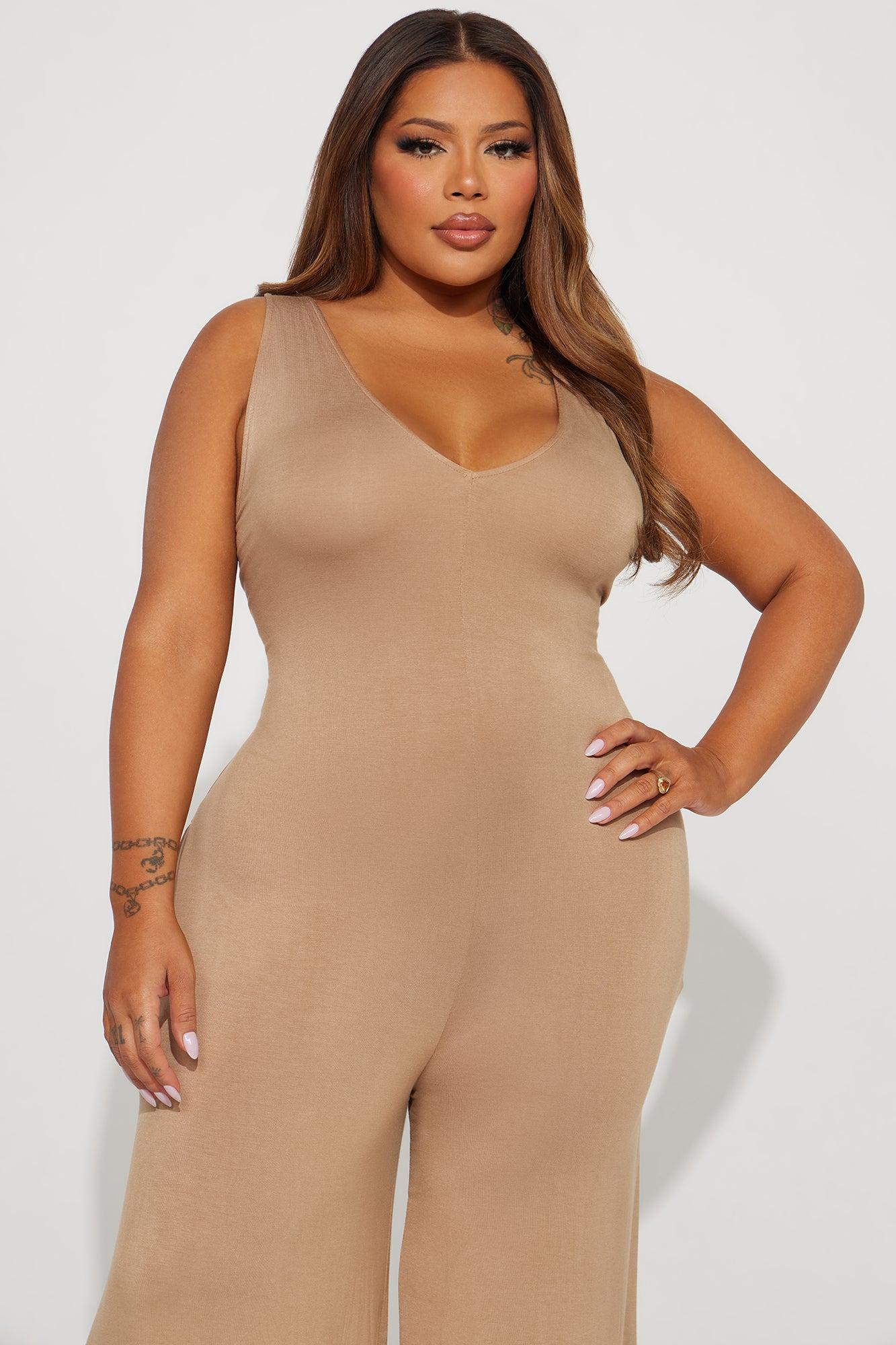 New Story Jumpsuit  - Tan Product Image