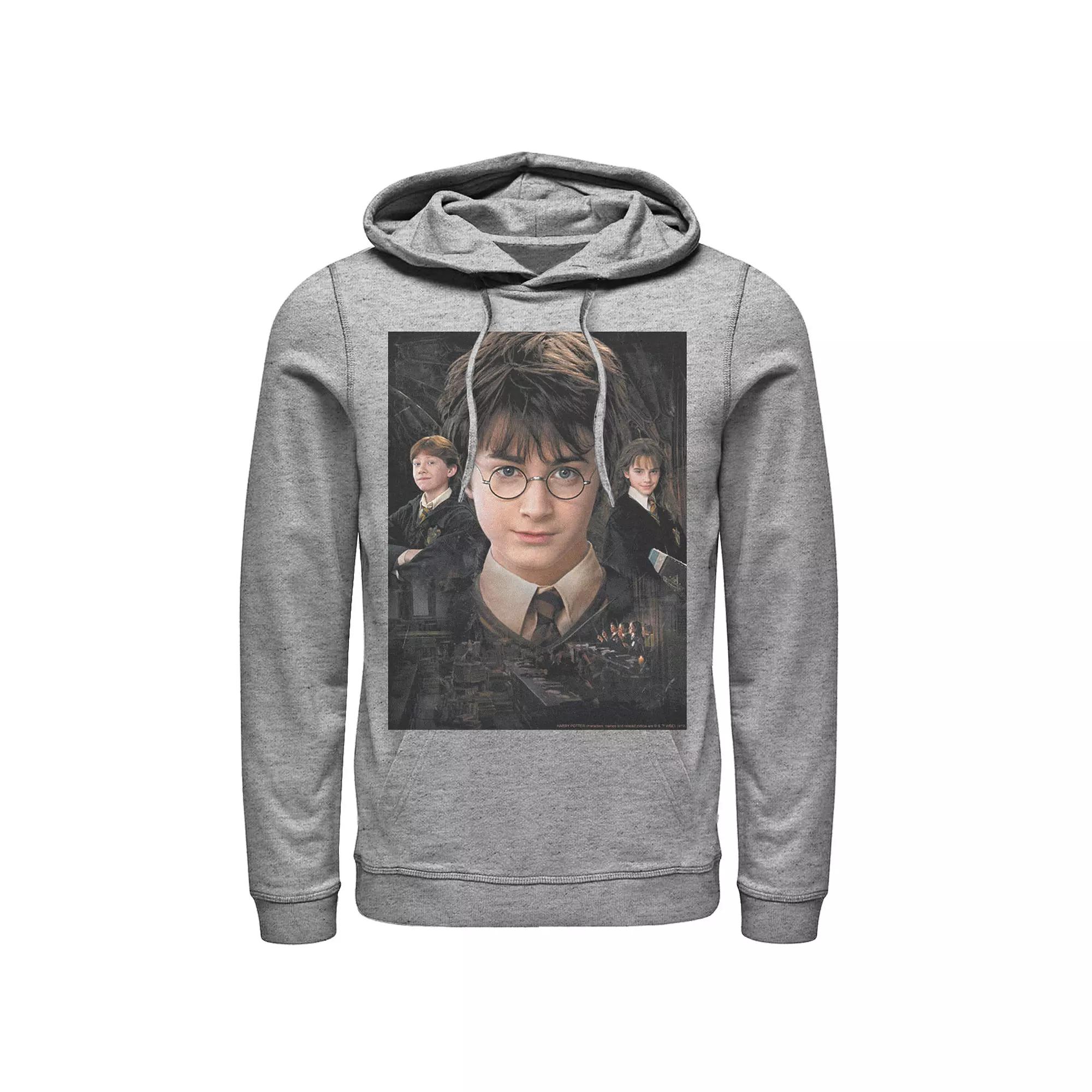 Men's Harry Potter Chamber Of Secrets Harry Ron Hermione Poster Graphic Pullover Hoodie,  Product Image