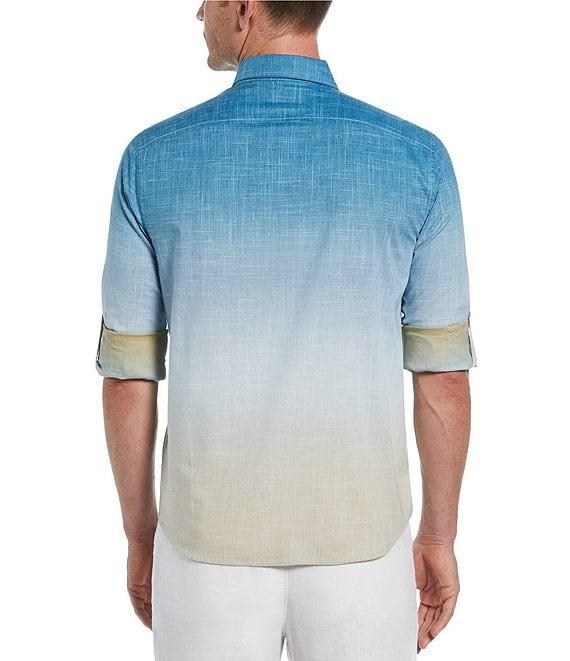 Perry Ellis Ombre Slub Long Sleeve Woven Shirt Product Image