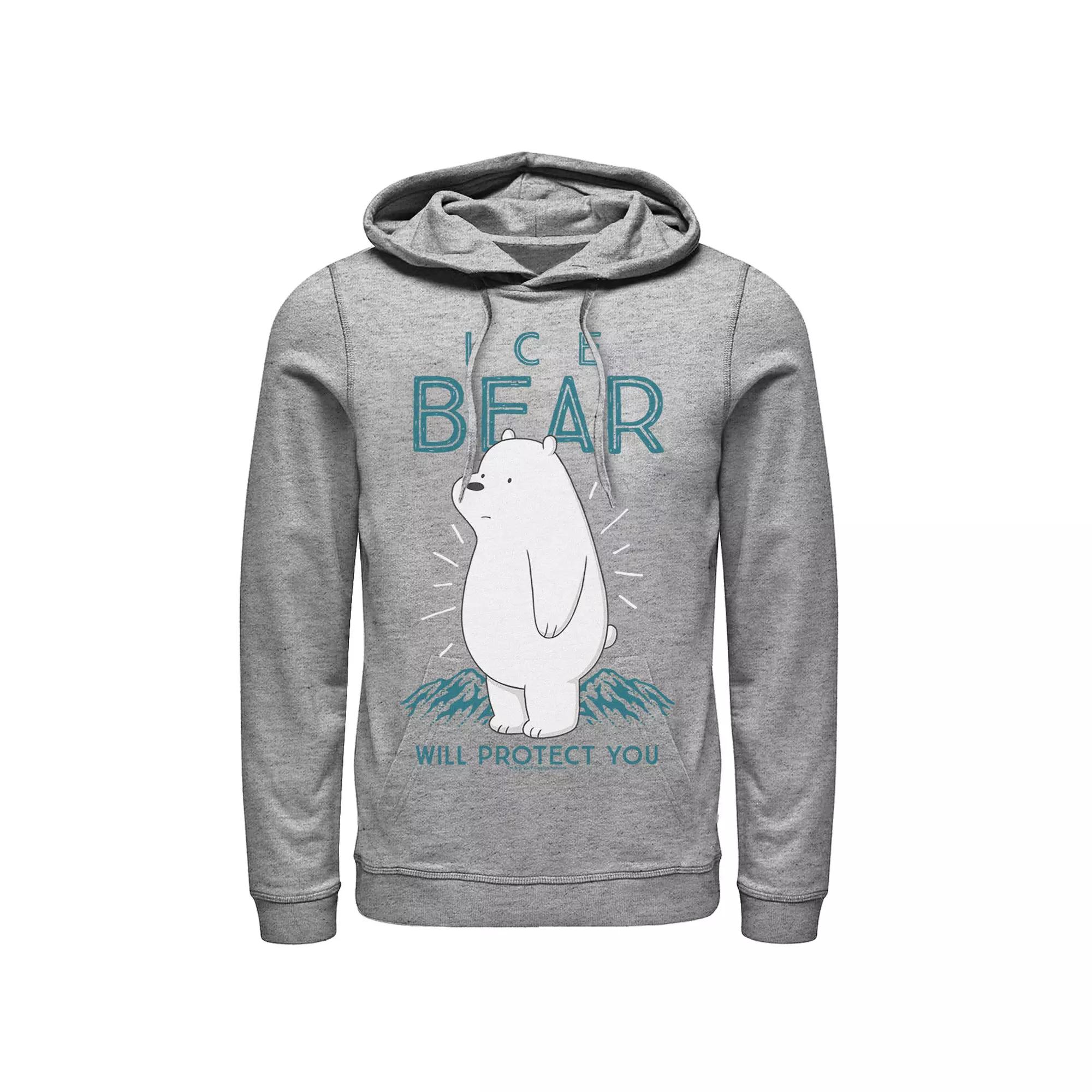 Men's CN We Bare Bears Ice Bear Will Protect You Hoodie,  Product Image