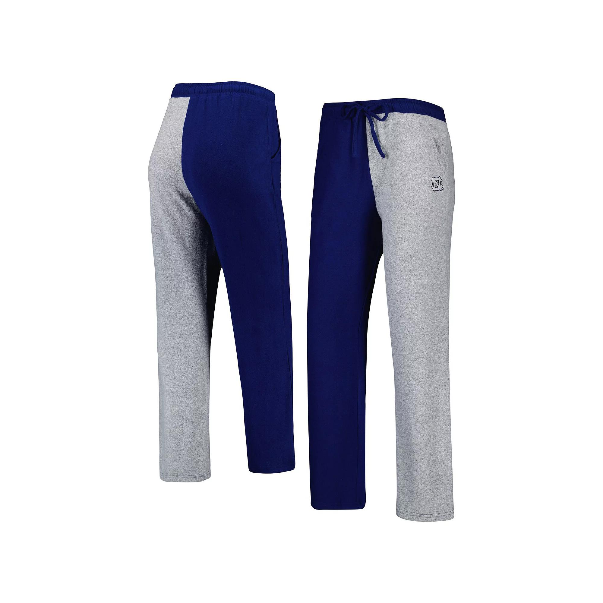 Women's ZooZatz Navy/Gray North Carolina Tar Heels Colorblock Cozy Tri-Blend Lounge Pants, Size: Medium, Blue Product Image