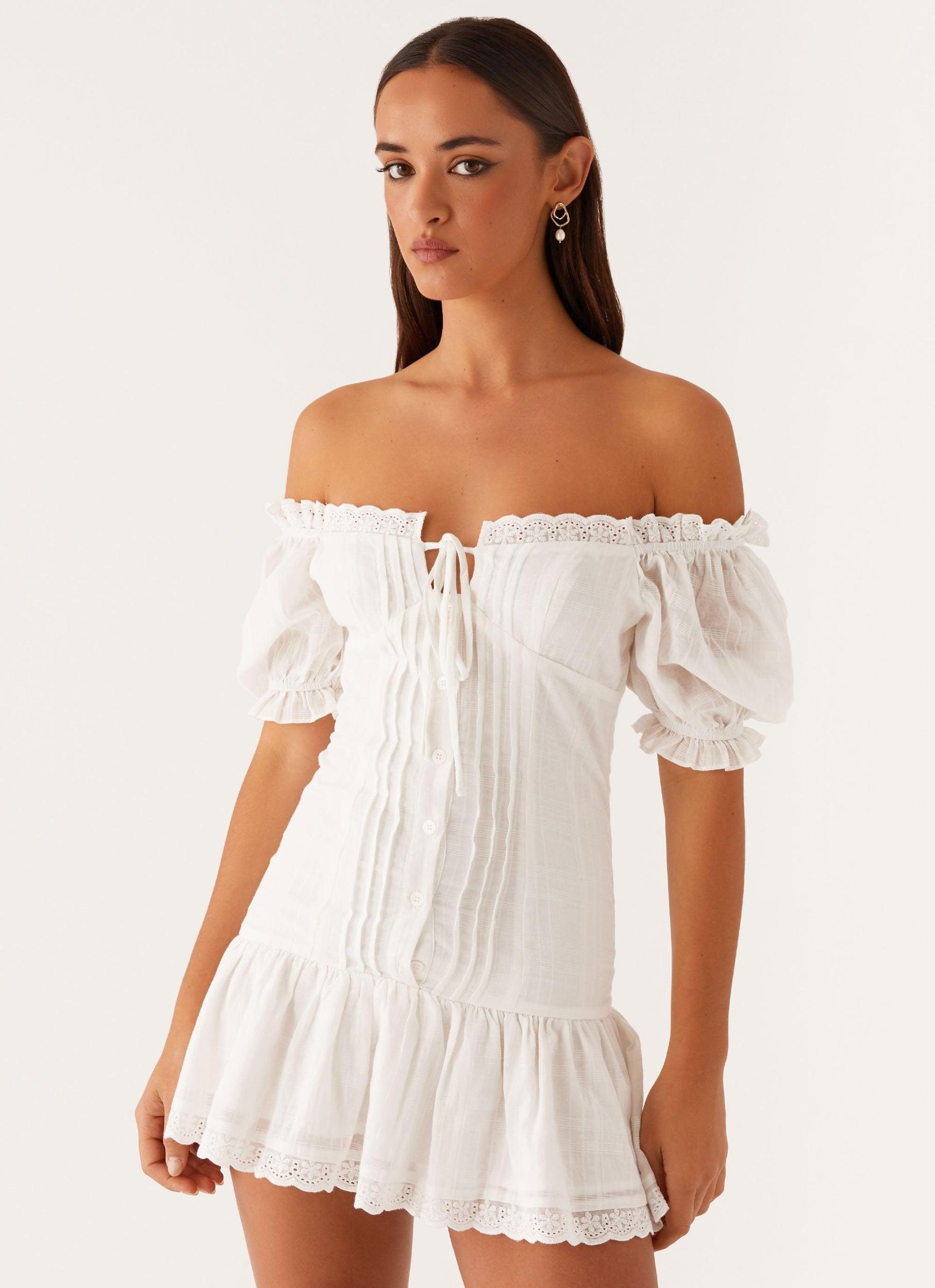 Hundred Percent Mini Dress - White Product Image