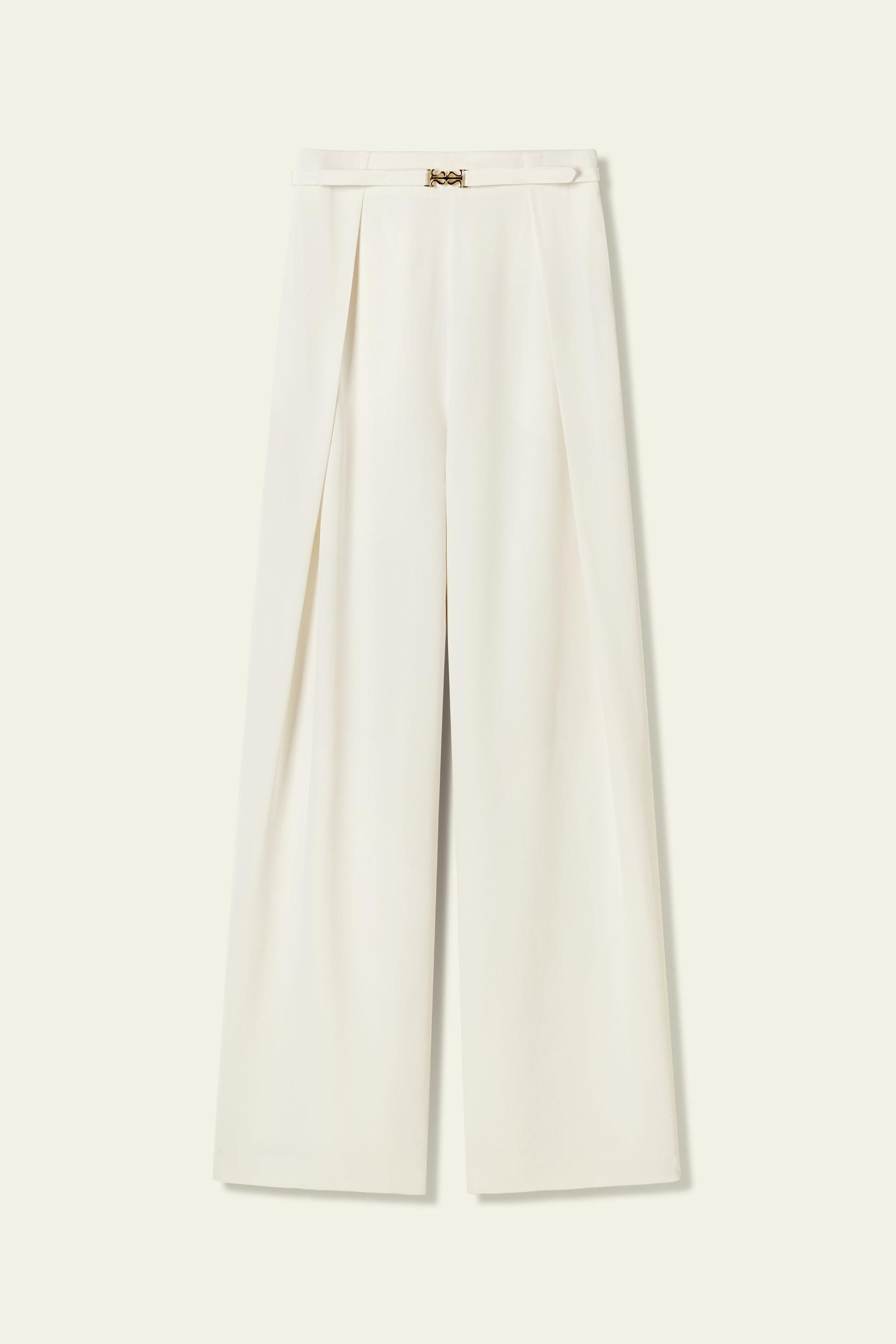 Heavy-Weight Silk Crepe Wide-Leg Pant Product Image