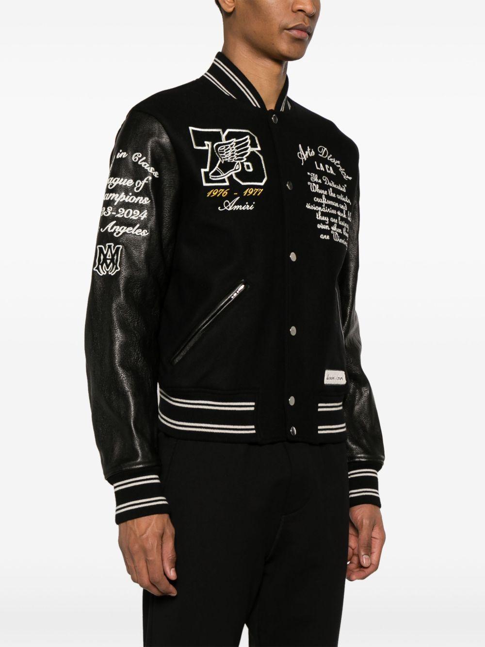 Eagle Varsity leather-panelled bomber jacket Product Image