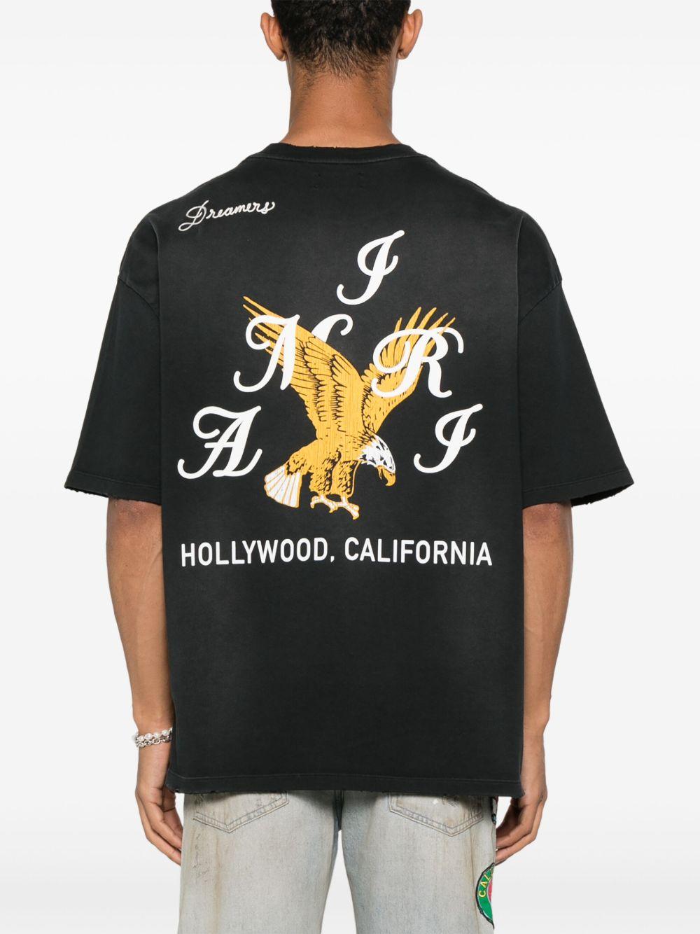 Black 'AMIRI' Eagle Oversized T-shirt Product Image