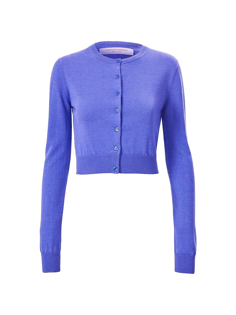 Womens Delphinium Silk-Blend Cardigan Product Image