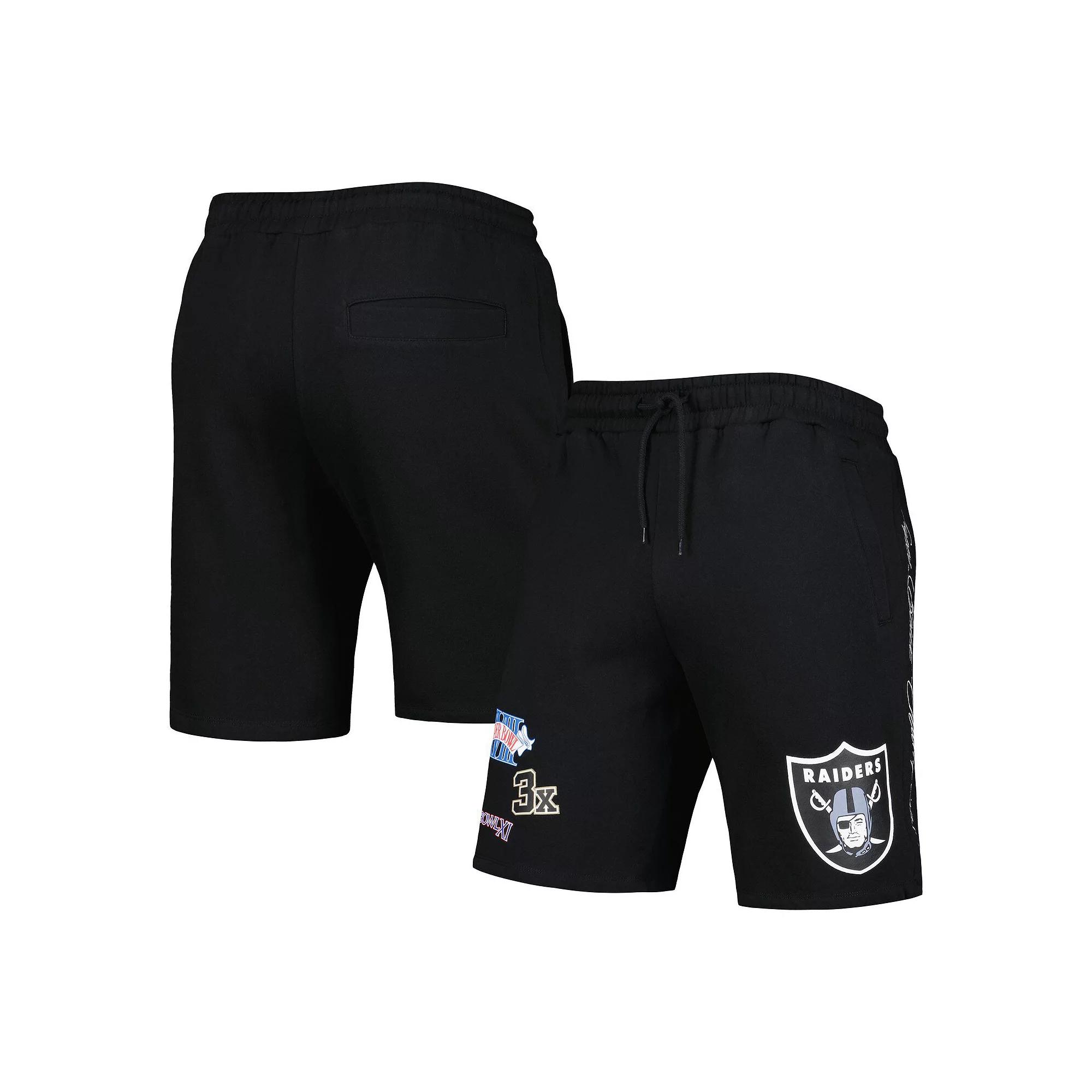 Men's New Era Black Las Vegas Raiders Historic Champs Shorts, Size: Large, Lvr Black Product Image