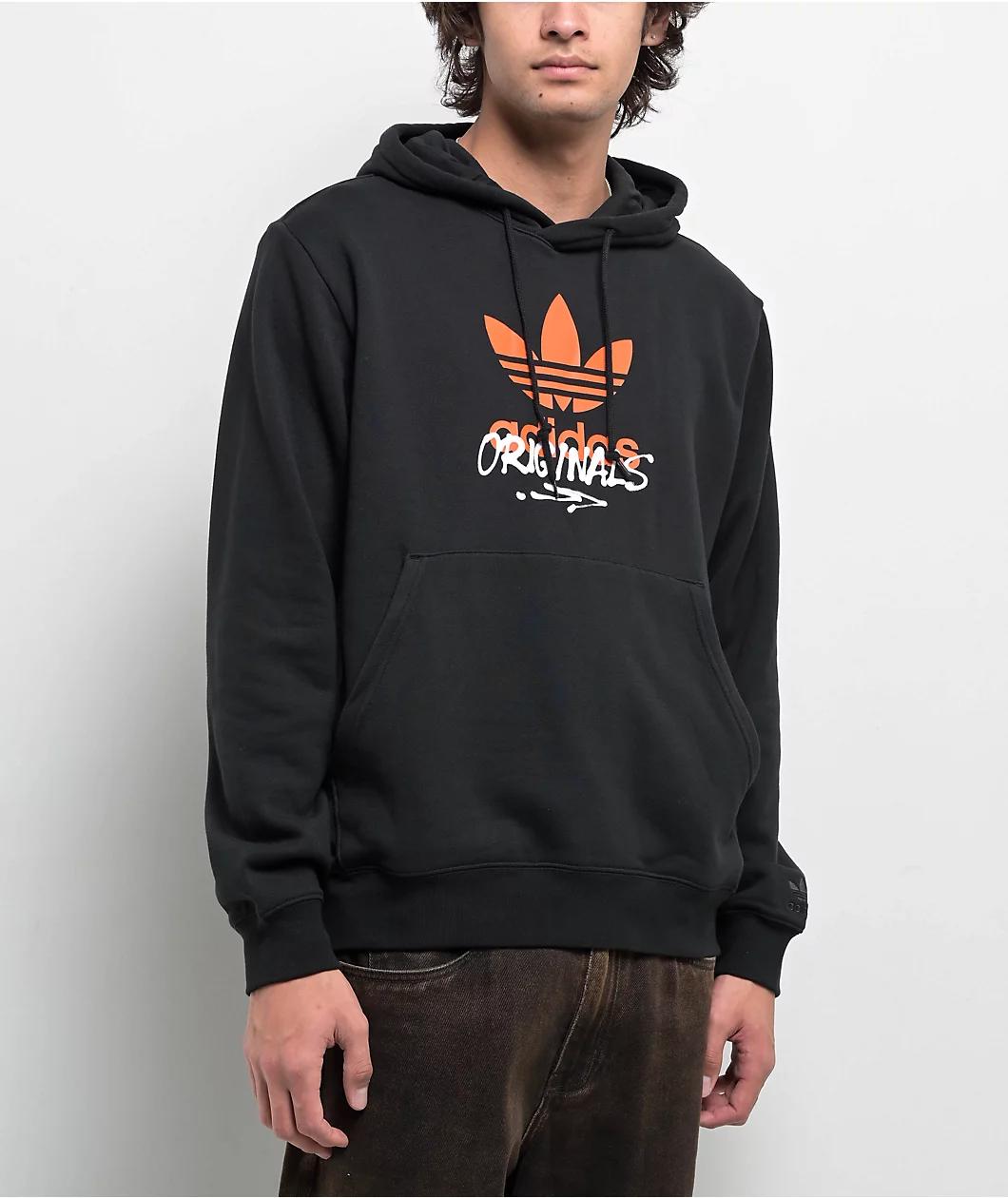 adidas Originals Trefoil Street Black Hoodie Product Image