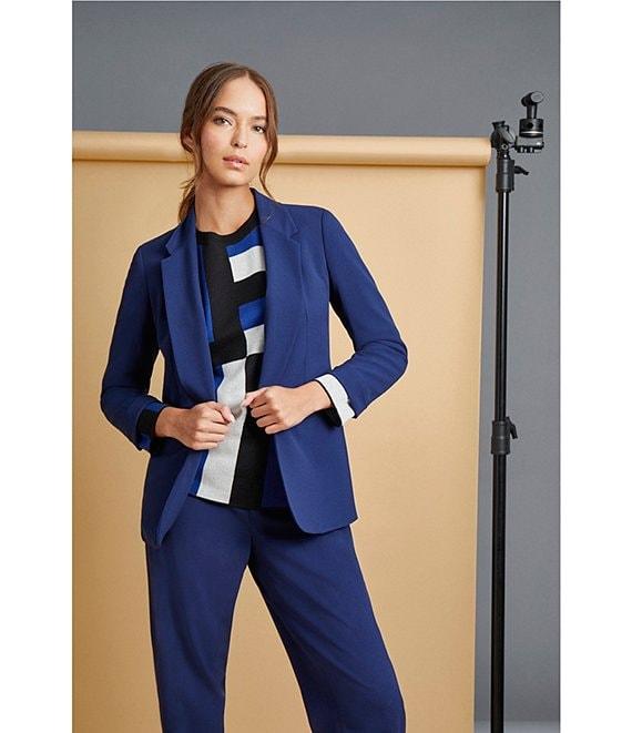 Jones New York Long Sleeve Rolled Cuff Notched Collar Jacket Product Image