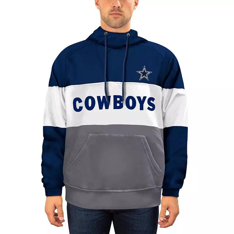 Mens New Era /Gray Dallas Cowboys Big & Tall Fleece Star Team Pullover Hoodie Blue Product Image