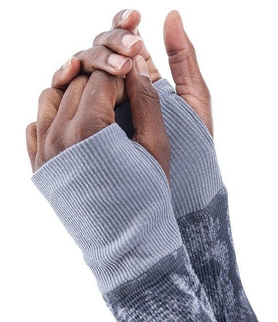 Aventura Sylvan Waffle Knit Floral Print Crew Neck Long Sleeve Shirttail Hem Top Product Image