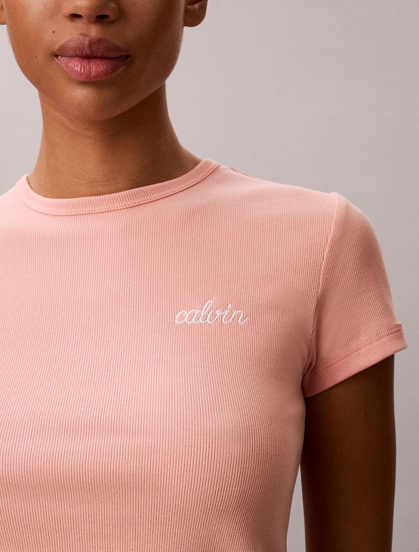 Contour Rib Logo Graphic Slim T-Shirt Product Image