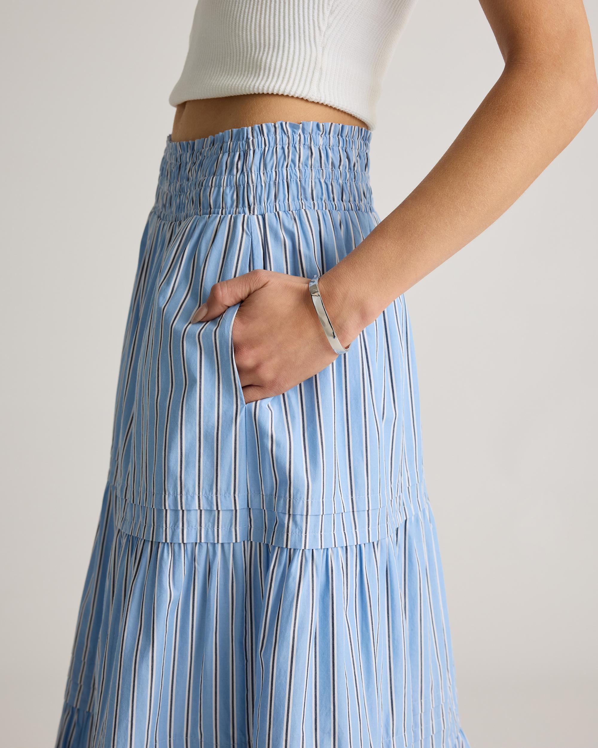 Quince | Women's Poplin Tiered Maxi Skirt Organic Cotton Product Image