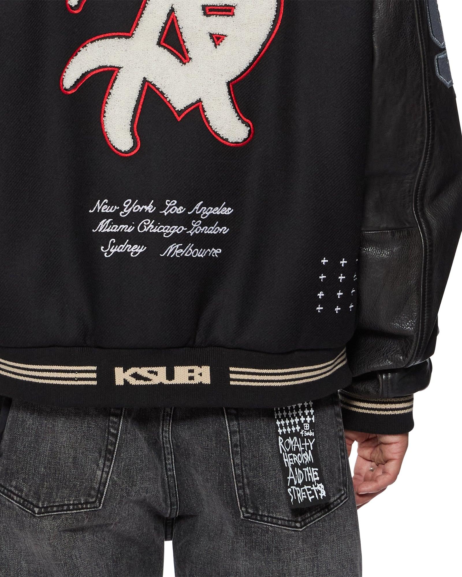 PLAYOFF VARSITY JACKET BLACK Male Product Image