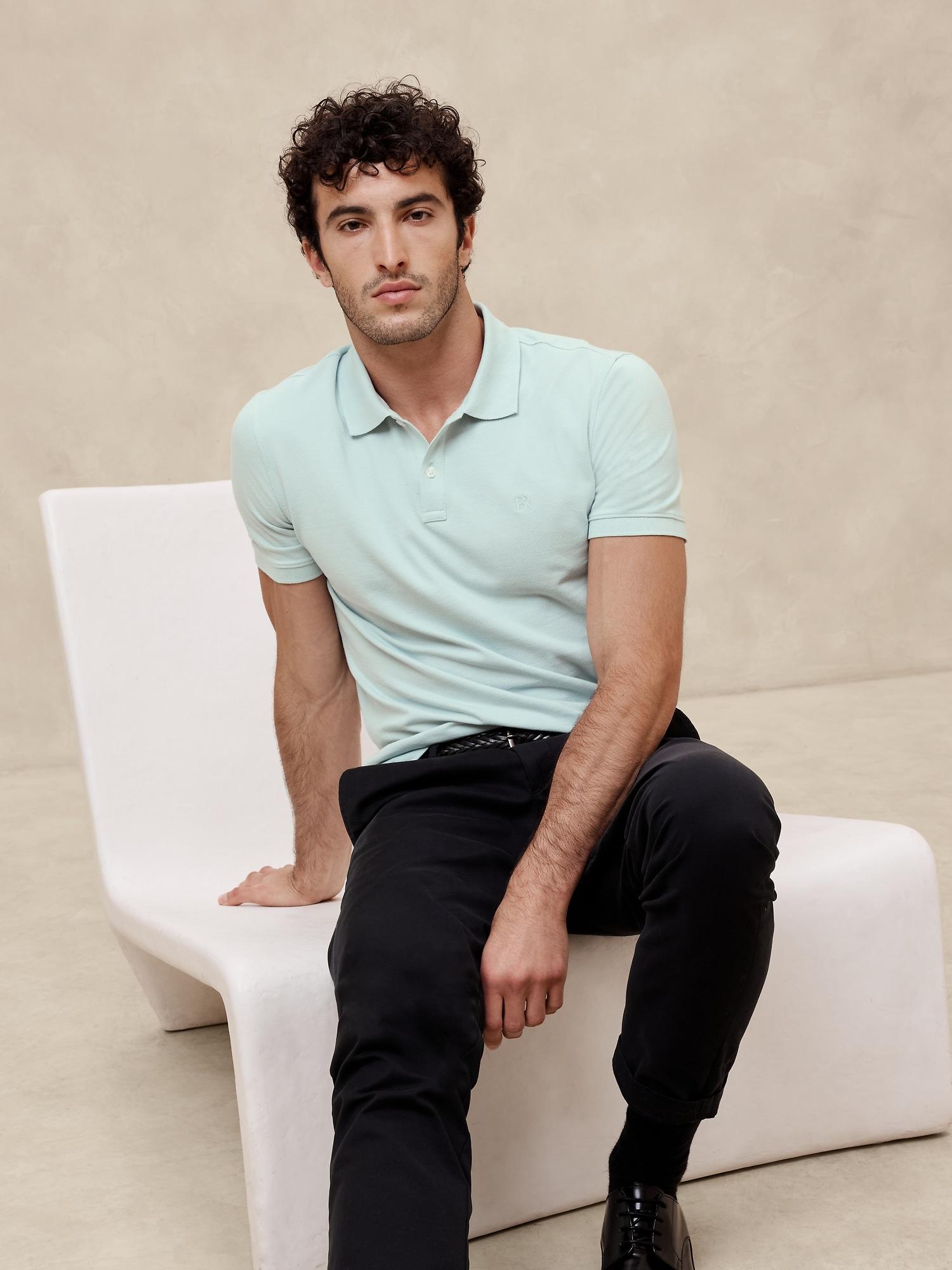 Slim Cotton Pique Polo Product Image