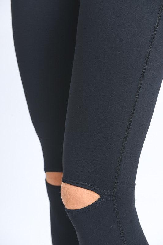 Knee Cut Out High Waisted Leggings Product Image