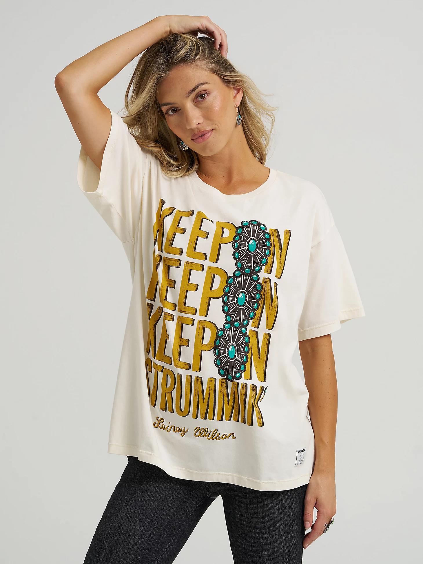 Wrangler x Lainey Wilson Keep On Strummin Oversized Tee | Women's TOPS | Wrangler® Product Image
