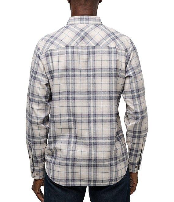 TravisMathew Cloud Flannel Plaid Long Sleeve Woven Shirt Product Image