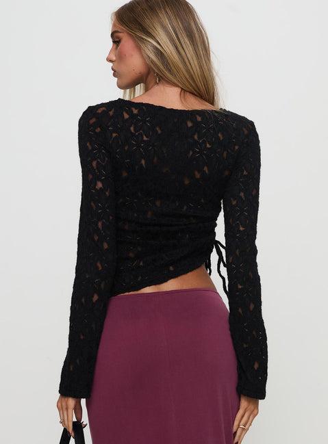 Sensua Long Sleeve Top Black Product Image