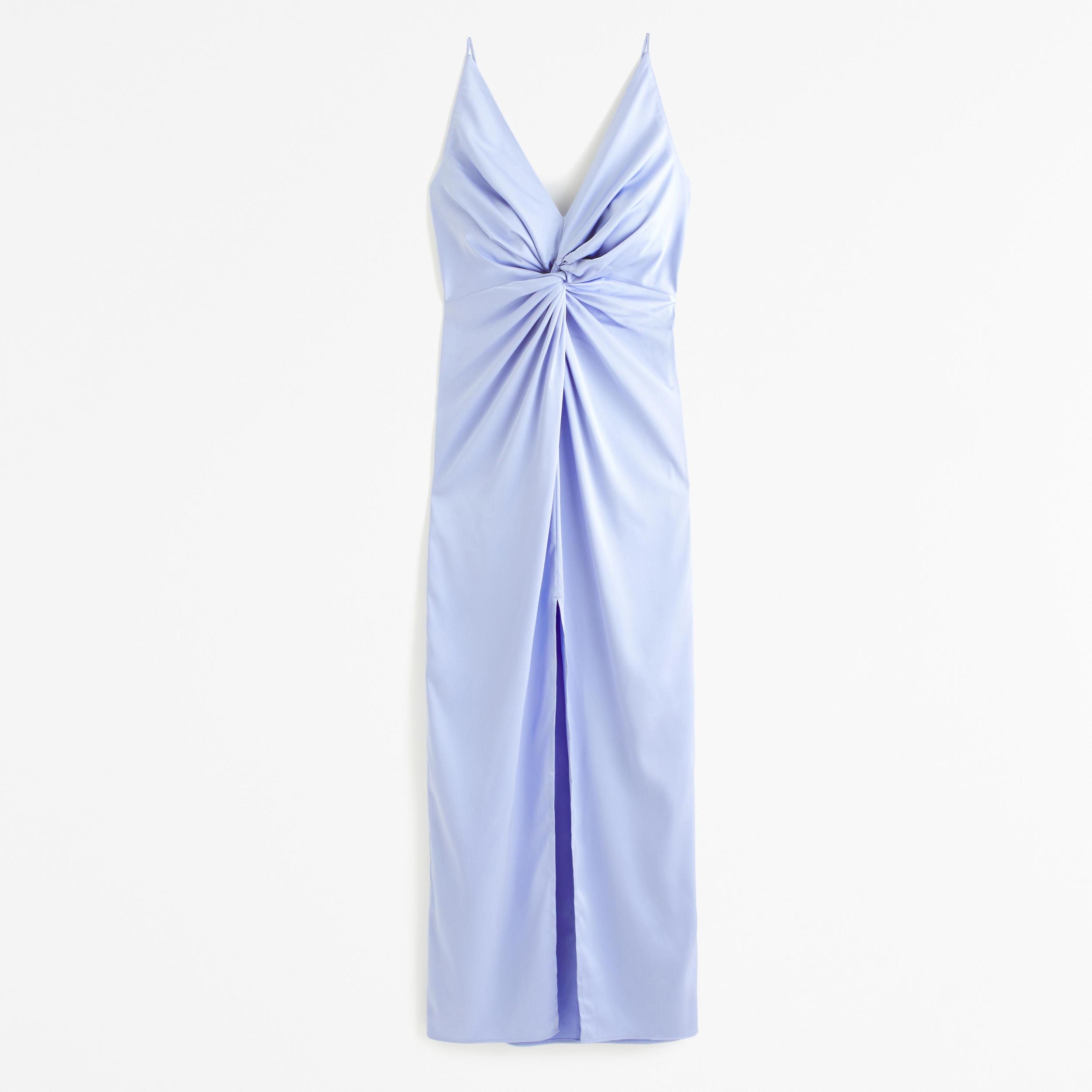 Draped Twist-Front Maxi Dress Product Image