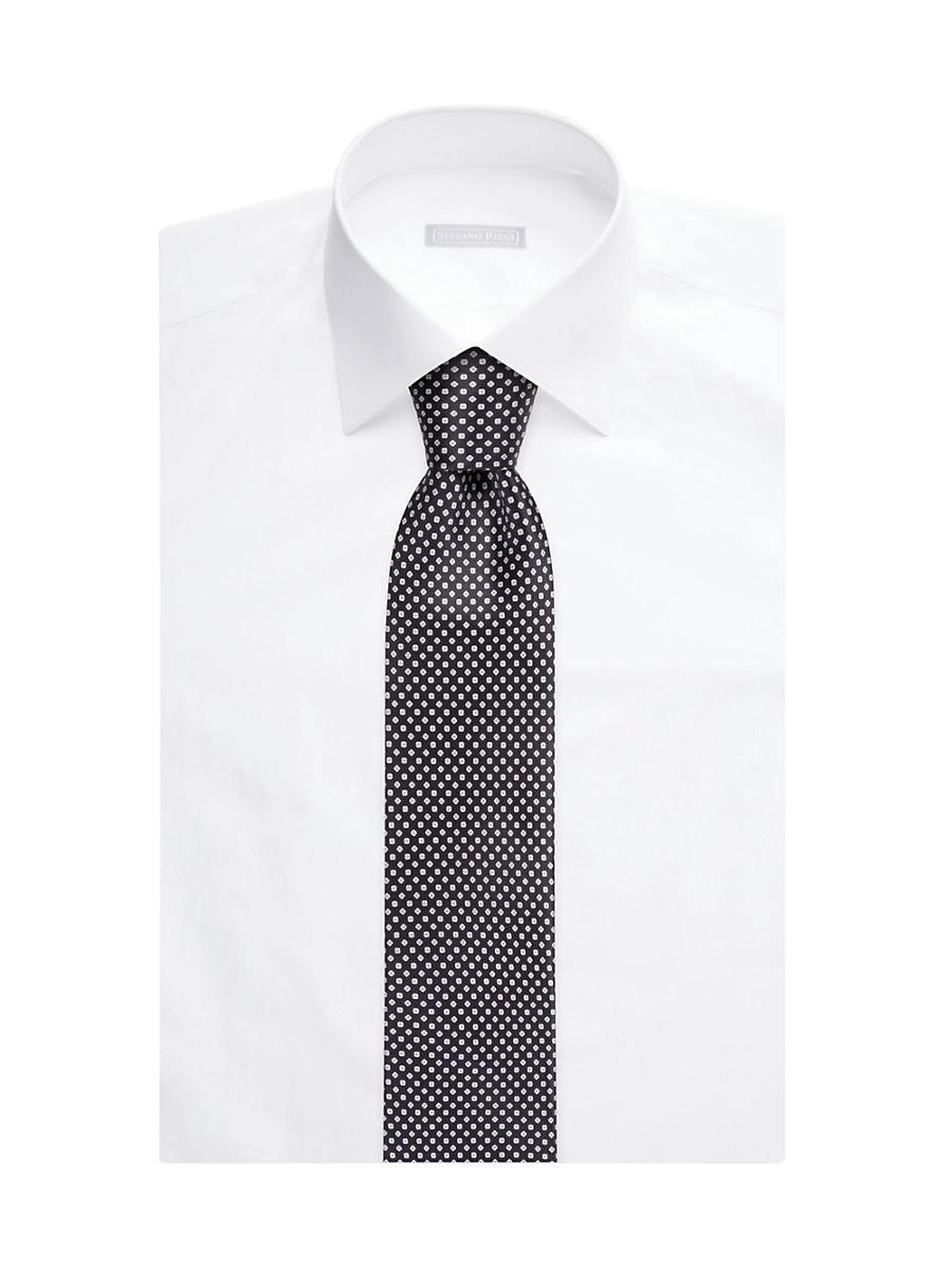 Mens Polka Dot Silk Tie Product Image