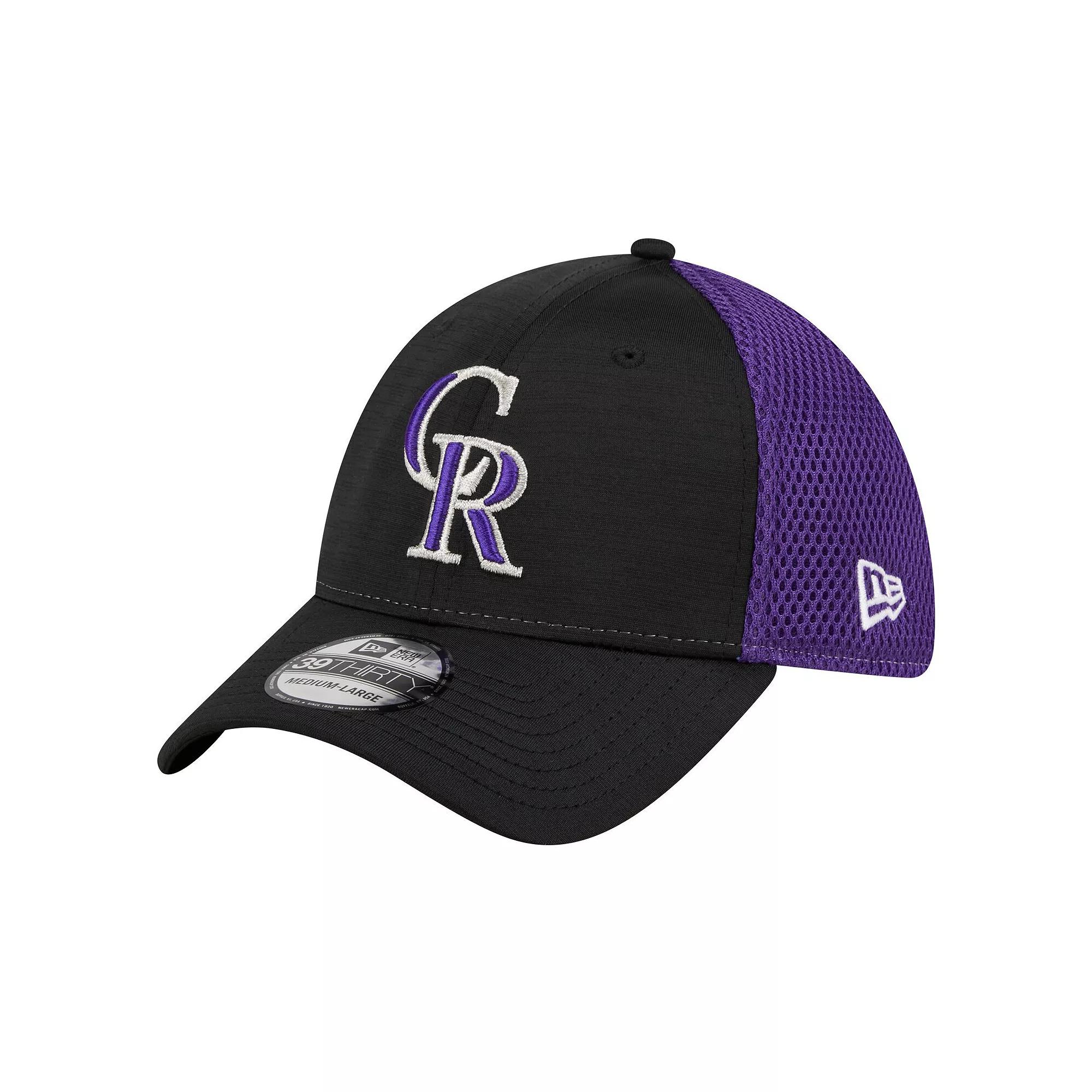 Men's New Era Black Colorado Rockies Neo 39THIRTY Flex Hat, Size: Large/XL Product Image