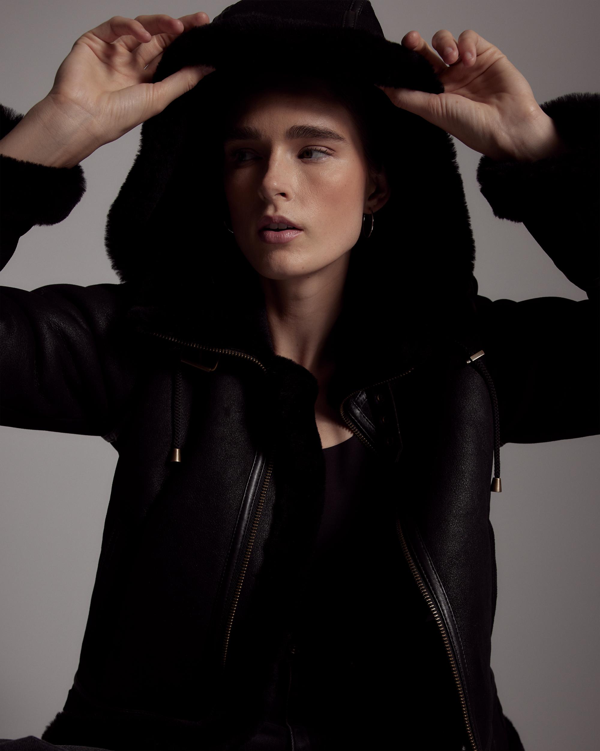 Quince | Women's 100% Shearling Cold Weather Bomber Jacket Leather Product Image