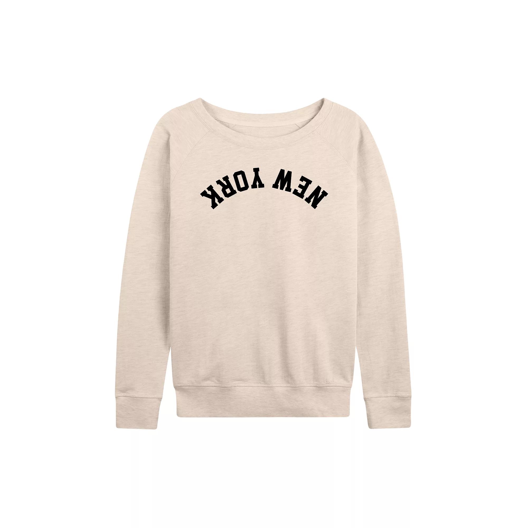 Women's New York Upside Down French Terry Long Sleeve Tee,  Product Image