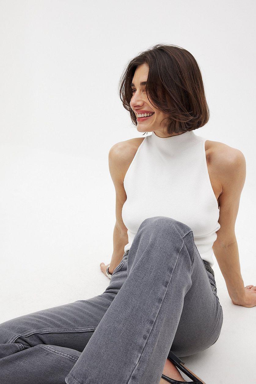 High Waist Flared Denim Product Image