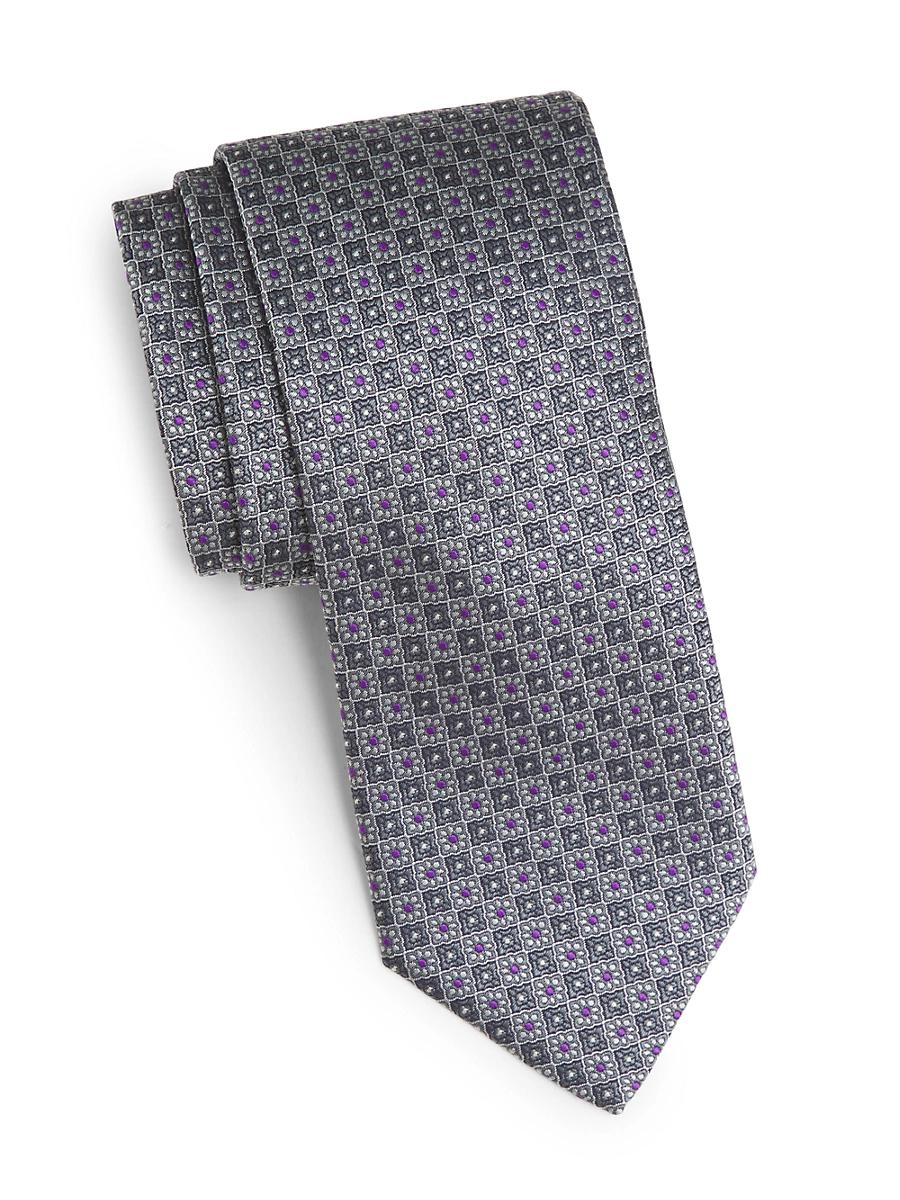 Mens Floral Silk Tie Product Image