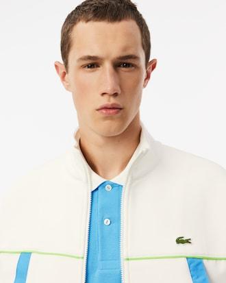 Men's Loose Fit Zip-Up Piqué Sweatshirt Product Image