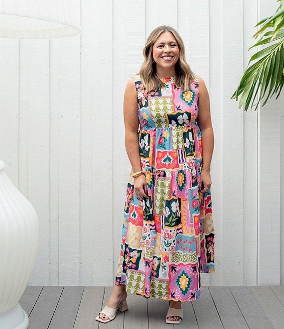 CROSBY by Mollie Burch Arlo Crew Neckline Sleeveless Maxi Dress Product Image