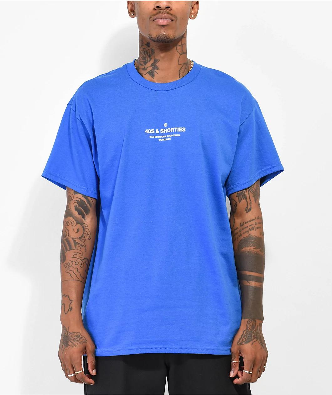 40s & Shorties General Logo Royal Blue T-Shirt Product Image