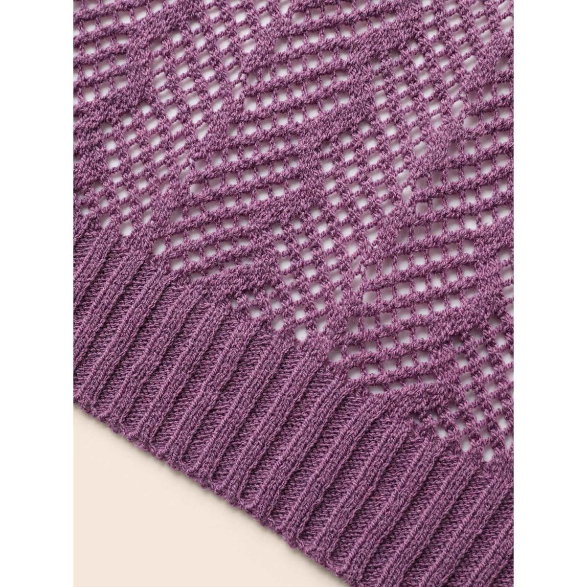 Plus Size Plain Hooded Drawstring Drop Shoulder Cardigan Eggplant Women Leisure Loose Long Sleeve Casual Cardigans BloomChic 10/M Product Image