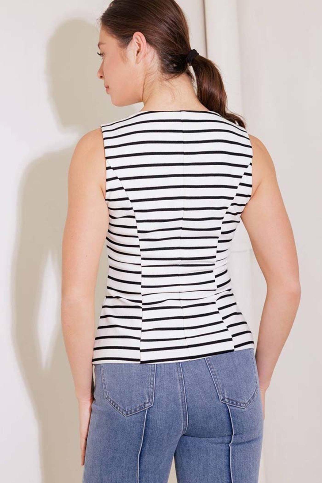 Striped Woven Vest Product Image