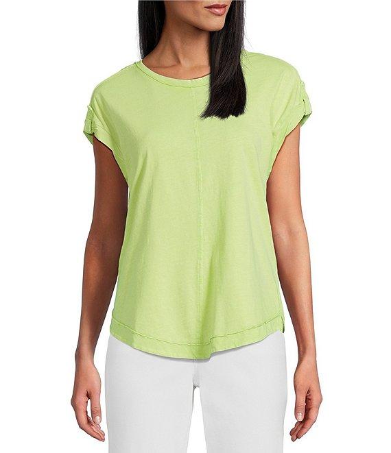 Westbound Twist Sleeve Crew Neck Top Product Image