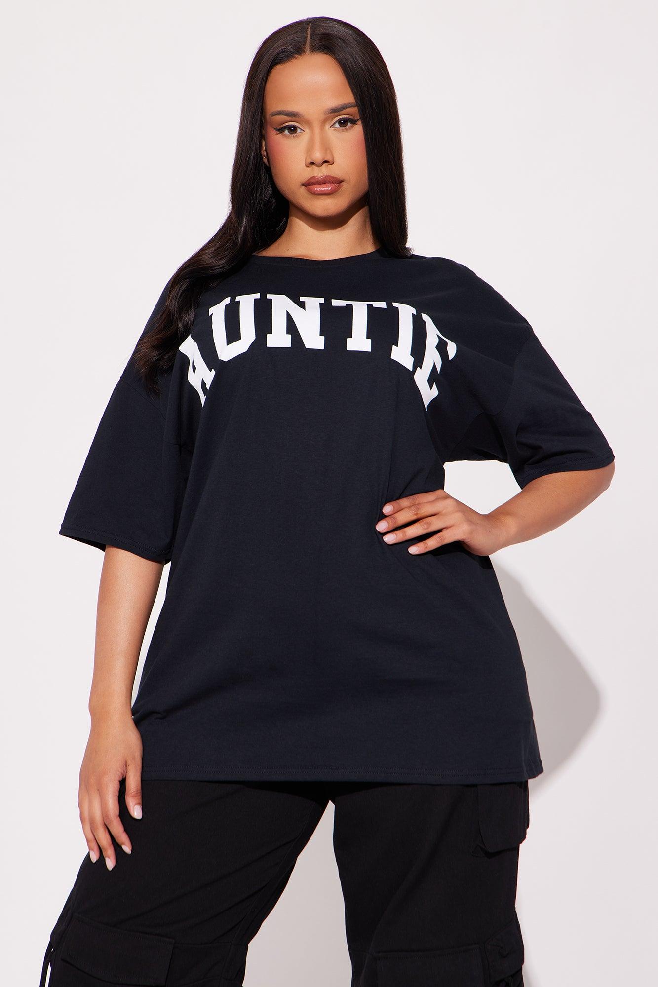 Auntie Club Oversized Tee - Black Product Image