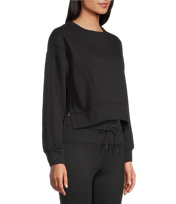 GB Coordinating Knit Side Slit Sweatshirt Product Image