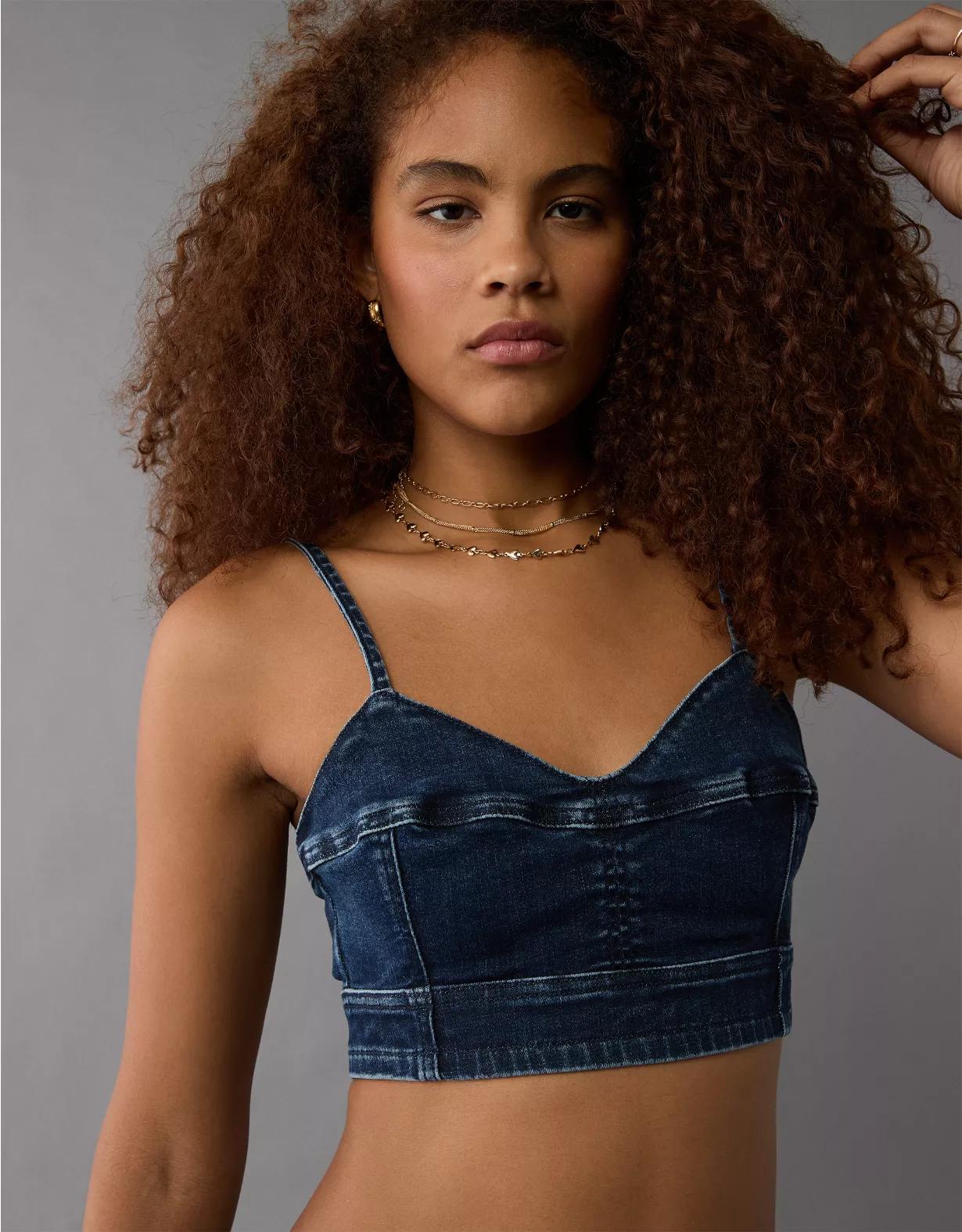 AE Denim Bralette Product Image