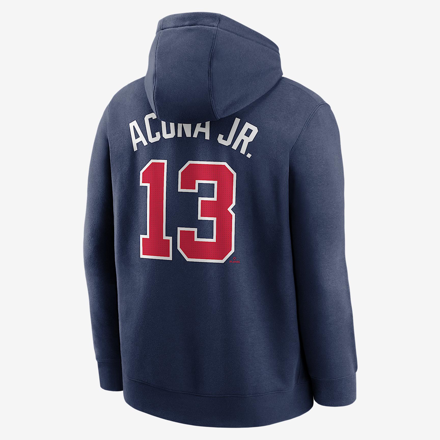 Ronald Acuña Jr. Atlanta Braves Club Men's Nike MLB Pullover Hoodie Product Image