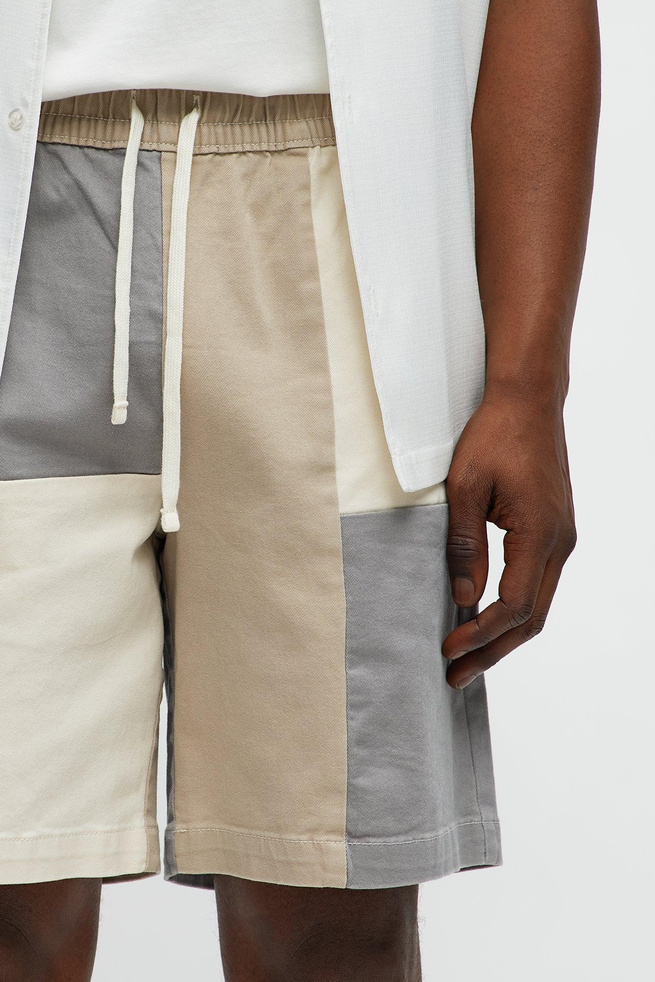 Blocked Again Shorts - Grey/combo Product Image