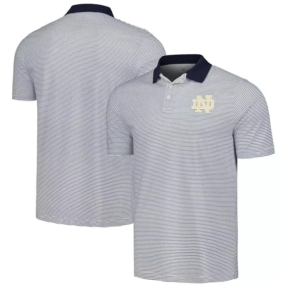 Men's Colosseum White/Navy Virginia Cavaliers Print Stripe Polo,  Product Image