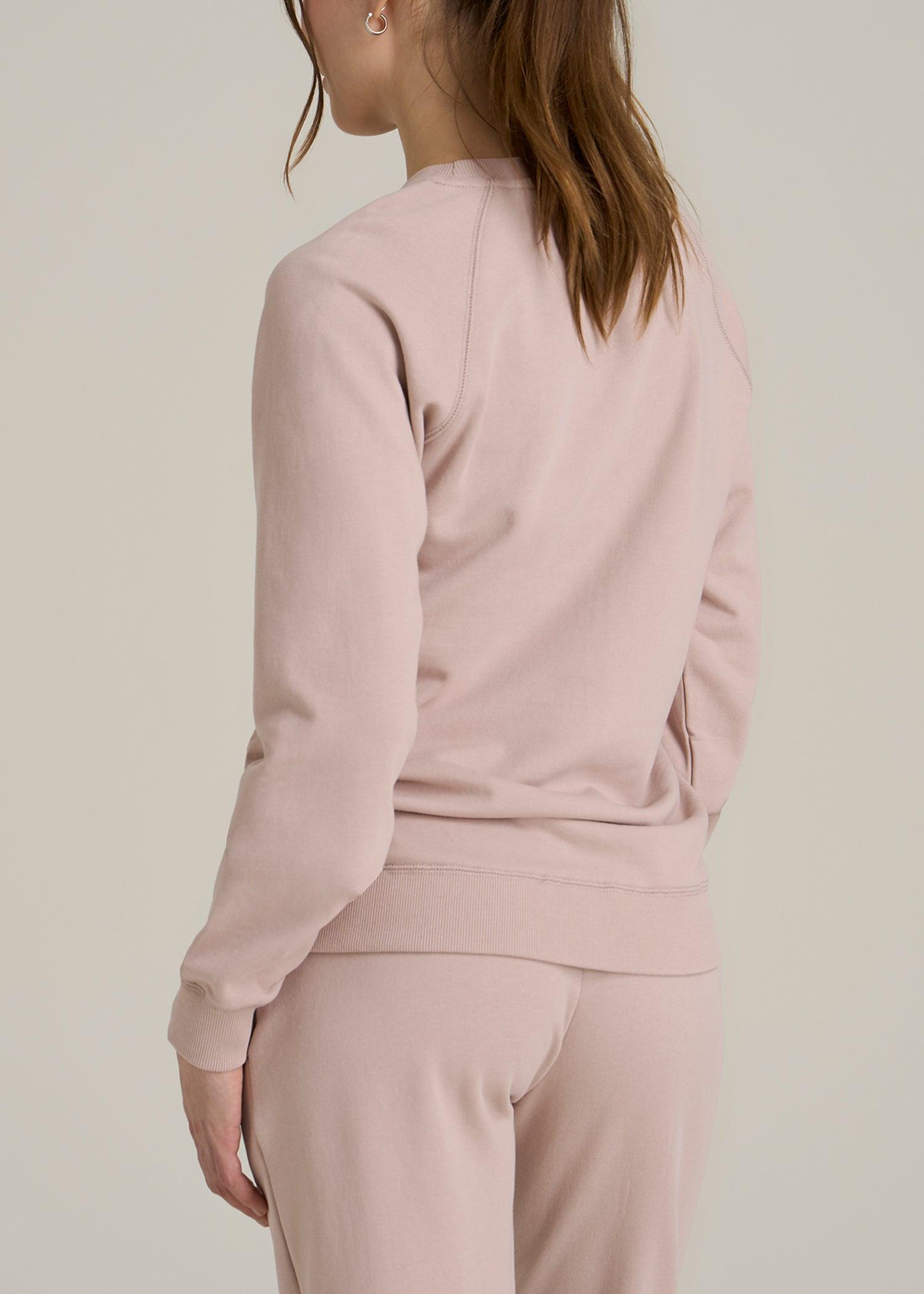 Wearever French Terry Crewneck Sweatshirt for Tall Women in Desert Rose Female Product Image