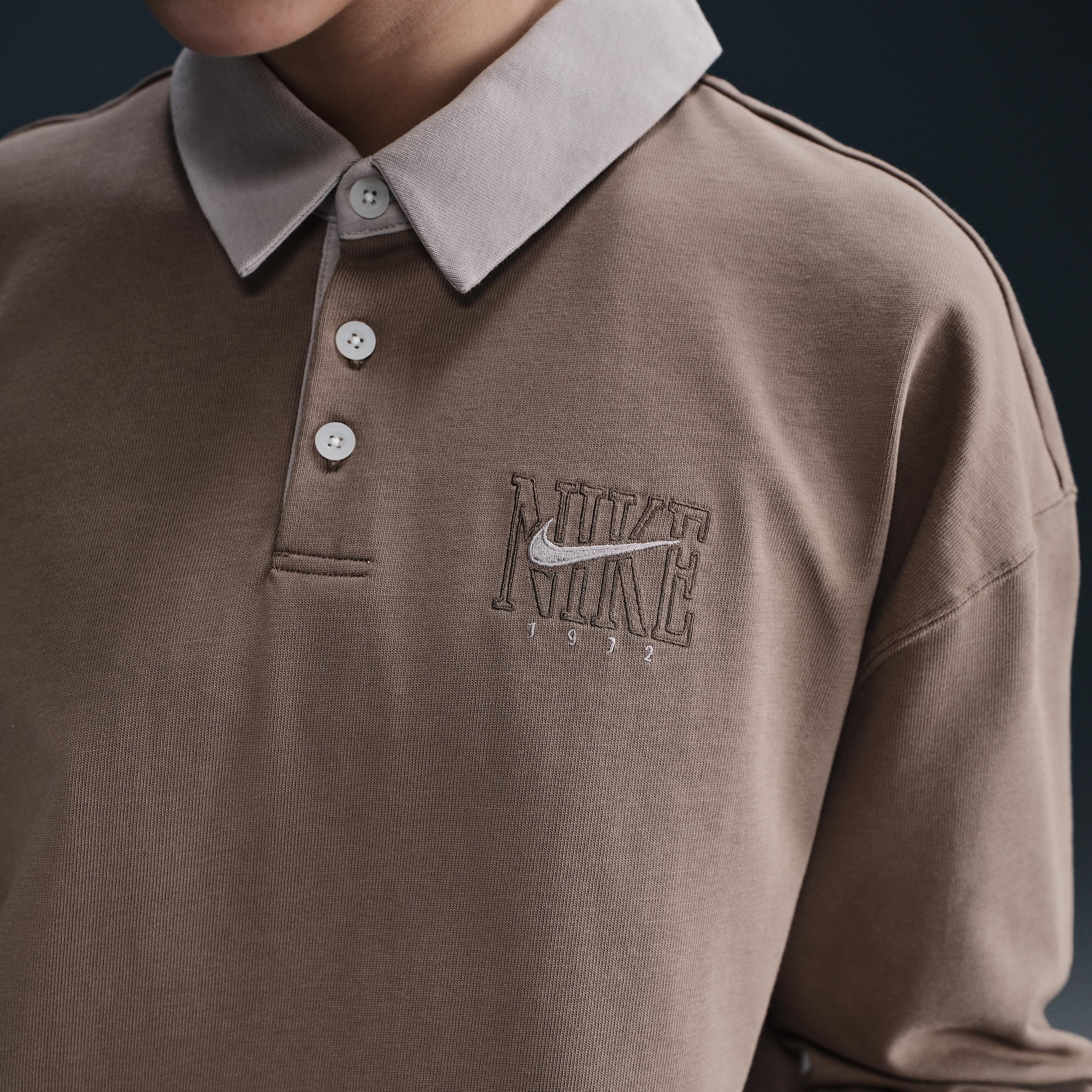 Women's Nike Sportswear Essential Oversized Long-Sleeve Polo Product Image