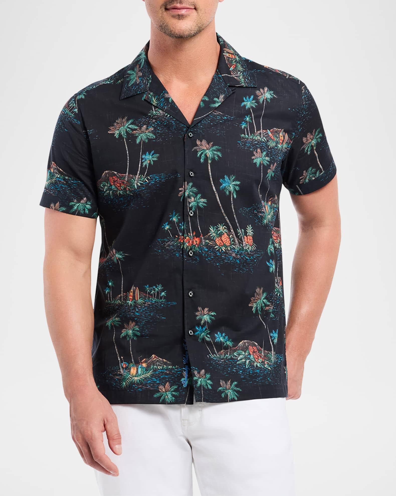 Mens Kauai Abstract Cotton Shirt Product Image