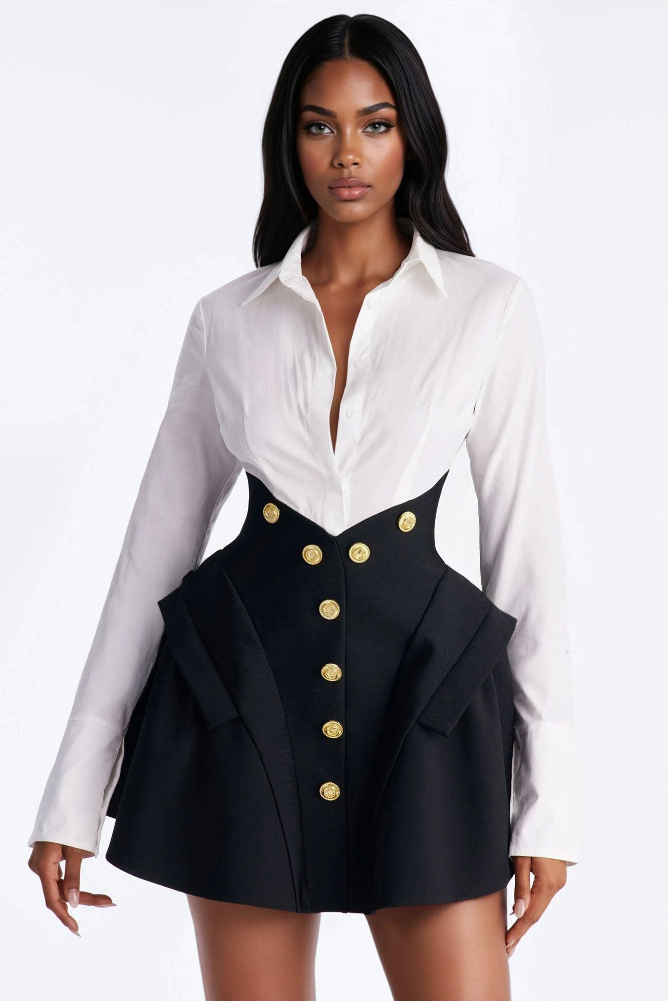 Tall Secured The Bag Bandage Mini Dress - Black/White Female Product Image