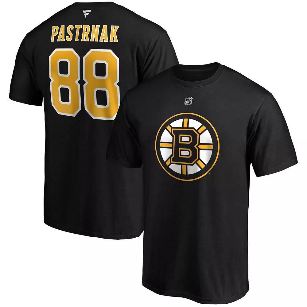 Men's Fanatics Branded David Pastrnak Black Boston Bruins Big & Tall Name & Number T-Shirt,  Product Image