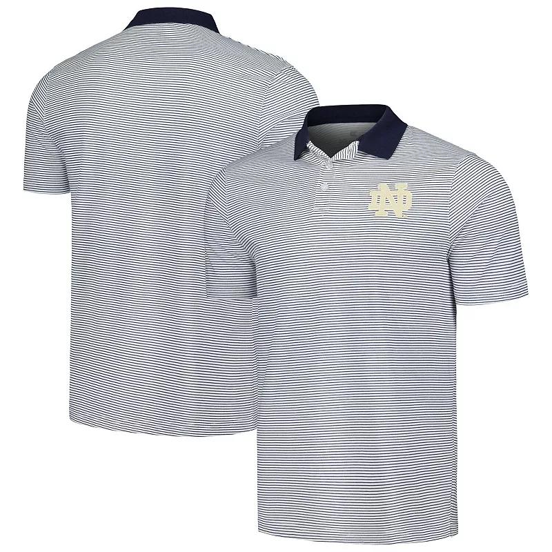 Men's Colosseum White/Navy Virginia Cavaliers Print Stripe Polo,  Product Image