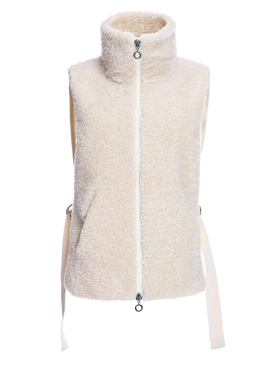 Shearling Lamb Vest with Poly Back Product Image