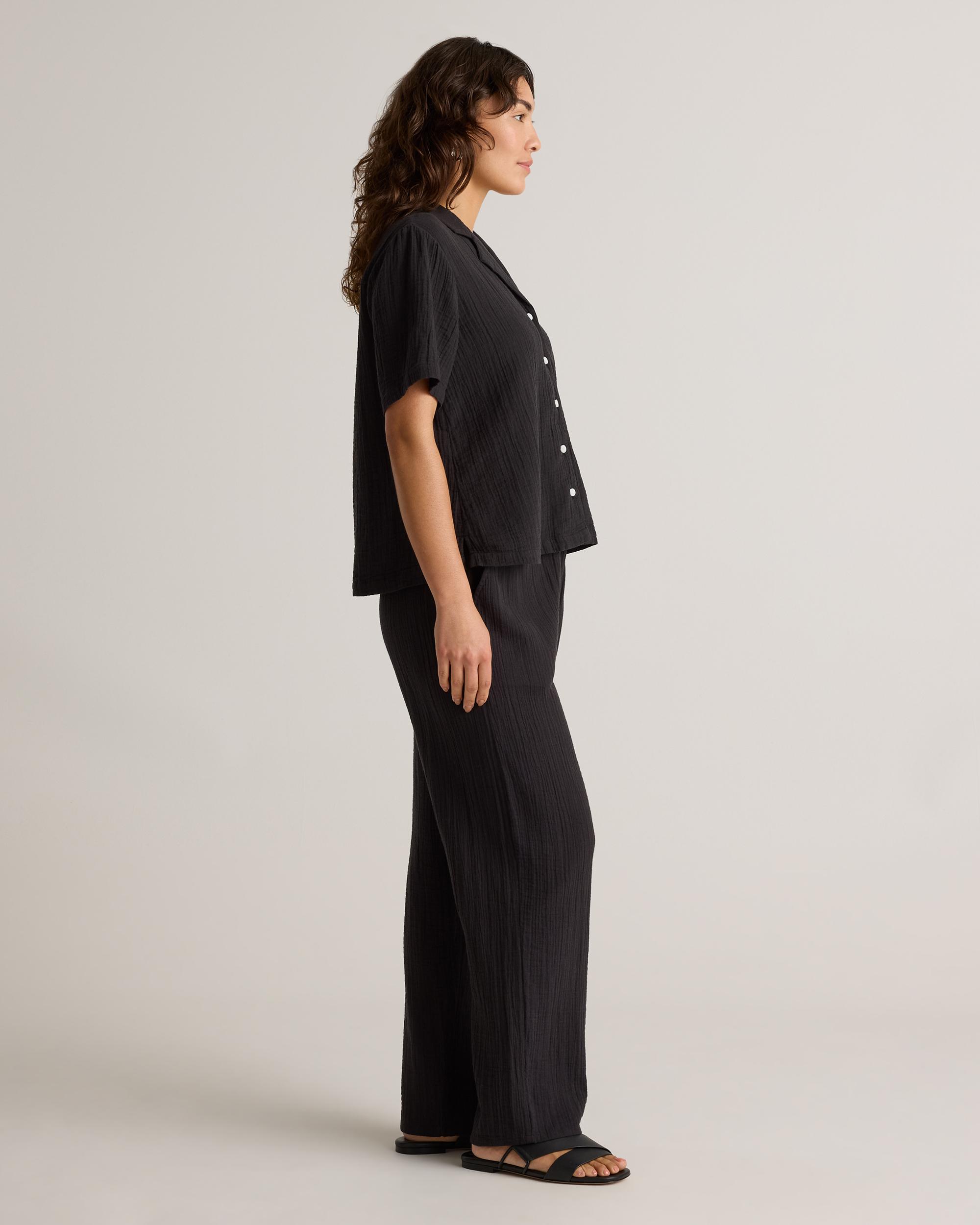 Quince | Women's Gauze Short Sleeve Shirt Organic Cotton Product Image